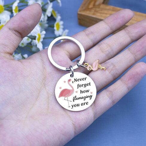 Flamingo Gifts Keychains for Women Inspirational Motivational Gift for Women Cheer Up Gifts for Woman Birthday Christmas Pink Flamingo Keychain for Female -Never Forget How Flamazing You Are in Saudi Arabia