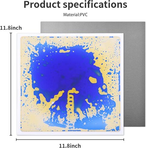 Sensory Floor Tiles Liquid: Sensory mats Textured Calming Toys Water Sensory Toys for Kids 8-12 Playroom Dance Floor Square 30 x 30 cm Colourful 4 Tiles in Saudi Arabia