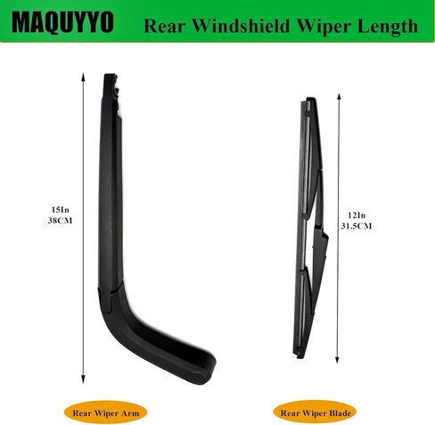 Rear Windshield Wiper Arm Blade Set Replacement for Chevrolet Spark 2010-2015, Chevrolet Spark EV 2014-2016, MAQUYYO Rear Windshield Wiper Blade Arm Kit Replace 95995875, 96688389 in Kuwait