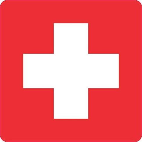 StickerTalk Cross Medical Symbol Vinyl Sticker, 5 inches by 5 inches in Kuwait