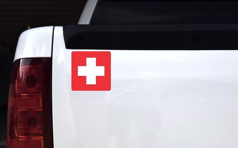 StickerTalk Cross Medical Symbol Vinyl Sticker, 5 inches by 5 inches in Kuwait