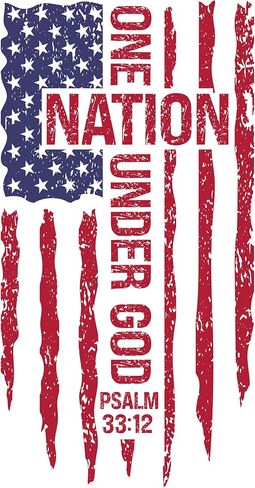 eDesign One Nation Under God American Flag Sticker Decal - 5 Inches - Patriotic US Flag & Psalm 33:12 Design Vinyl Decals - Perfect for Car, Laptop, Water Bottle, Any Smooth Surface - 2-Pack in Saudi Arabia