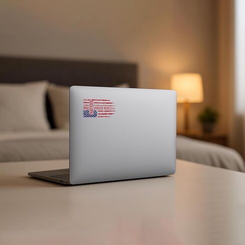 eDesign One Nation Under God American Flag Sticker Decal - 5 Inches - Patriotic US Flag & Psalm 33:12 Design Vinyl Decals - Perfect for Car, Laptop, Water Bottle, Any Smooth Surface - 2-Pack in Saudi Arabia