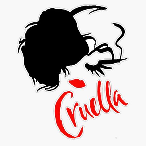 Cruella Movie Bumper Sticker Vinyl Decal 5" in Kuwait