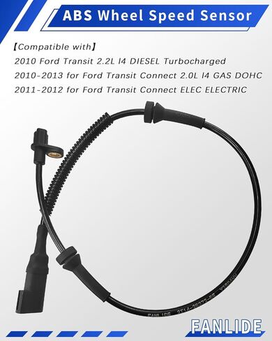 مستشعر سرعة عجلة ABS متوافق مع 2010 2011 2012 2013 Ford Transit Connect 2.0L L4، استبدال # 2T1Z2C204A 2T142B372BE ALS1885 (الجانب الخلفي الأيسر أو الأيمن) in Saudi Arabia
