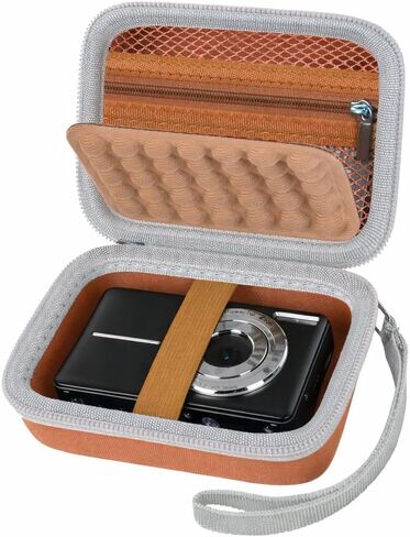 Digital Camera Case for CAMKORY/for Kodak Pixpro/for VAHOIALD/for Sony DSCW800 830/ for Canon PowerShot 180 190. Kids Vlogging Cameras Storage Holder for Accessories (Box Only)-Grey in Kuwait