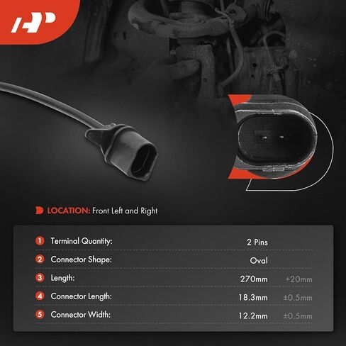 A-Premium Front Driver and Passenger Brake Pad Wear Sensor Compatible with Audi A4 2017-2018, A4 Quattro 2017-2018, A4 allroad 2017-2018, Q5 2018, S4 2018, S5 2018, SQ5 2018, 2-PC Set in Saudi Arabia