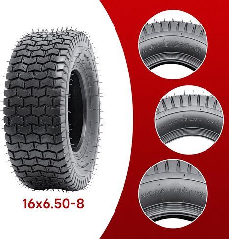 قطعتان من الإطارات مقاس 16 × 6.50-8 وأنابيب داخلية مقاس 16 × 6.50-8 للمركبات ذات الأربع عجلات ATV، والعشب الرباعي، والجزازة، وعربات اليد، وعربة التسوق، ومنفاخ الثلج، والجرارات، والشاحنات اليدوية، والعربات، وإطارات الدراجات الصغيرة (P-095) in Kuwait