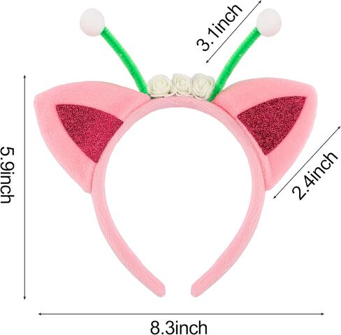 COCIDE 5Pcs Gabby Cat Ears Headband Set Gabbys Ear Hairband Cat Festival Theme Party Decorations Cartoon Gift Cosplay Costume Accessories in Kuwait