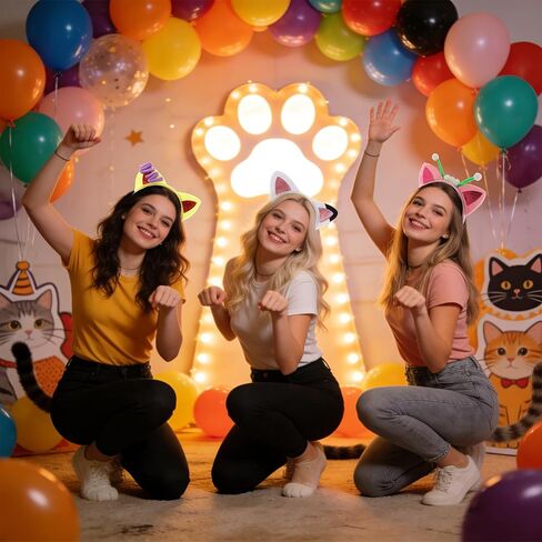 COCIDE 5Pcs Gabby Cat Ears Headband Set Gabbys Ear Hairband Cat Festival Theme Party Decorations Cartoon Gift Cosplay Costume Accessories in Kuwait