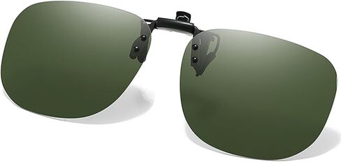 Polarized Clip On Sunglasses Over Prescription Glasses Men Women Rimless Flip Up in Kuwait