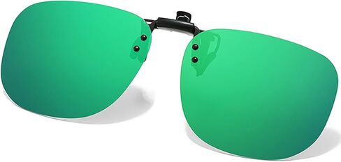 Polarized Clip On Sunglasses Over Prescription Glasses Men Women Rimless Flip Up in Saudi Arabia