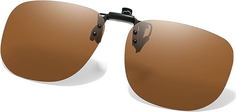 Polarized Clip On Sunglasses Over Prescription Glasses Men Women Rimless Flip Up in Saudi Arabia