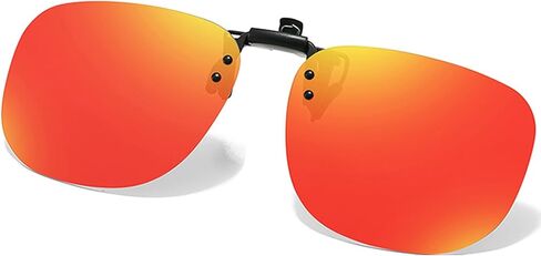 Polarized Clip On Sunglasses Over Prescription Glasses Men Women Rimless Flip Up in Saudi Arabia