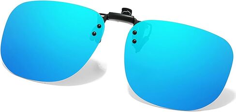 Polarized Clip On Sunglasses Over Prescription Glasses Men Women Rimless Flip Up in Saudi Arabia