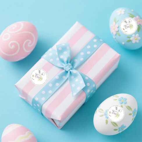 60Pcs Happy Easter Stickers, 2" Easter Bunny Stickers, Easter from Name Stickers, Small Easter Sticker Sheets for Envelope Seal Goodie Bag Card Party Decors in Kuwait