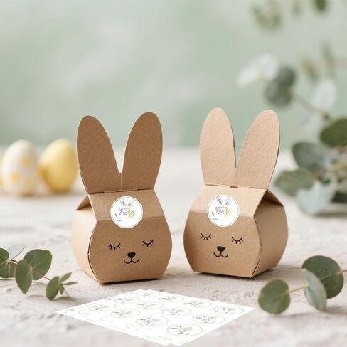 60Pcs Happy Easter Stickers, 2" Easter Bunny Stickers, Easter from Name Stickers, Small Easter Sticker Sheets for Envelope Seal Goodie Bag Card Party Decors in Kuwait