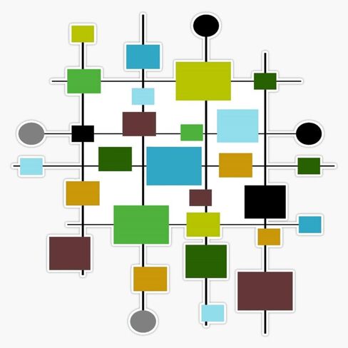 MAGNET Mid-Century Modern Art 1.3.2 Magnetic Vinyl Sticker Decal Magnet 5" in Saudi Arabia