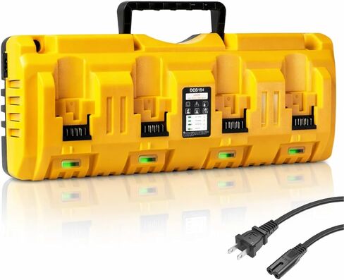 استبدال شاحن البطارية 4-منفذ ل Dewalt 12V 20V Max Lithium Battery Charger Station مع بطارية وأدوات DeWalt 20V in Kuwait