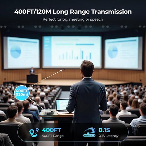 جهاز إرسال ومستقبل HDMI اللاسلكي ، الدعم 2.4/5G ، دفق من الكمبيوتر الشخصي ، Netflix ، PS5 إلى جهاز العرض ، التلفزيون ، إلخ ، 100 قدم/30 م 1080 بكسل@ 60Hz in Kuwait