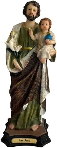 Cannan San Jose 8" San Jose Con Niño Jesus En Brazos Resin Religious Figure in Kuwait