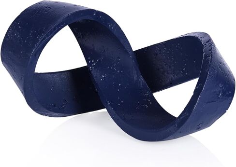 Modern Infinity Knot Sculpture - Black Knot Home Decor, Multi-Angle Statue for Shelves, Coffee Table, Bookshelf, Living Room, Office, Resin Geometric Decorative Accent, Abstract Art Knick Knacks Gifts in Saudi Arabia