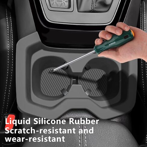 Temmis Center Console Silicone Cup Holder Kit for Toyota RAV4 / RAV-4 2020-2025, Insert Center Consel Electrostatic adsorption Cover for Toyota RAV4 / RAV-4-Black in Kuwait