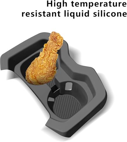 Temmis Center Console Silicone Cup Holder Kit for Toyota RAV4 / RAV-4 2020-2025, Insert Center Consel Electrostatic adsorption Cover for Toyota RAV4 / RAV-4-Black in Kuwait