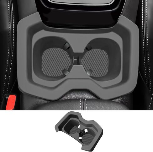 Temmis Center Console Silicone Cup Holder Kit for Toyota RAV4 / RAV-4 2020-2025, Insert Center Consel Electrostatic adsorption Cover for Toyota RAV4 / RAV-4-Black in Kuwait