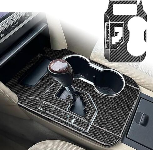 Soft Real Carbon Fiber Gear Shift Shifter Box Cover Sticker Interior Trim for Toyota Camry 2012 2013 2014 Accessories Black 10PCS Type A in Saudi Arabia
