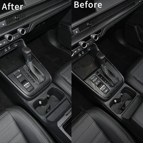 Silicone Gear Shift Panel Trim Cover for 2023 2024 Honda CRV Dedicated Silicone Center Console Protector Pad,2025 CRV Accessories 2026 CenterWater Cup Holder&Cup Insert(Not for Hybrid) (Black) in Saudi Arabia