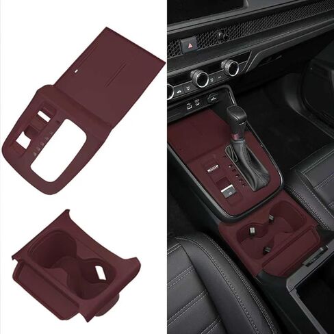 Silicone Gear Shift Panel Trim Cover for 2023 2024 Honda CRV Dedicated Silicone Center Console Protector Pad,2025 CRV Accessories 2026 CenterWater Cup Holder&Cup Insert(Not for Hybrid) (Black) in Saudi Arabia