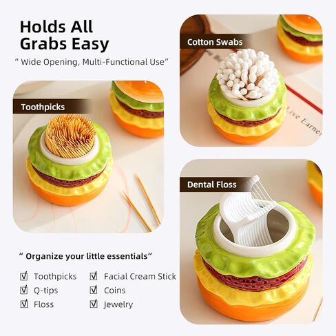 حامل مسواك الفطر مع غطاء، موزع أعواد الأسنان السيراميكية، حامل لطيف لأدوات المطبخ المضحكة، هدايا مطبخ فريدة من نوعها، حامل كرات قطنية، حامل خيط تنظيف الأسنان هدايا عملية in Kuwait