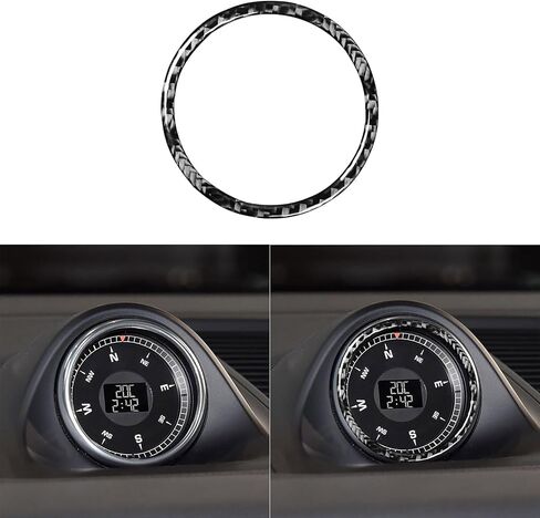 غطاء لوحة فرامل اليد الإلكترونية من ألياف الكربون الفاخرة الحقيقية لوحدة التحكم المركزية للسيارة، مجموعة ملصقات ناعمة متوافقة مع بورش ماكان 2014-2021 ملحقات السيارات الداخلية باللون الأسود in Kuwait