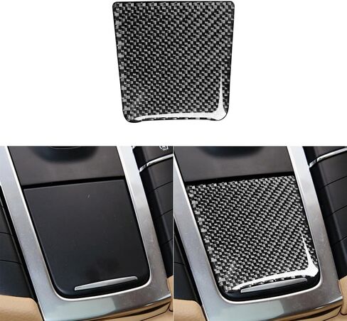 Real Premium Carbon Fiber Car Center Console Gear Shifter Electronic Handbrake Panel Cover Trim Soft Sticker Set Compatible with Porsche Macan 2014-2021 Auto Interior Accessories Black in Saudi Arabia