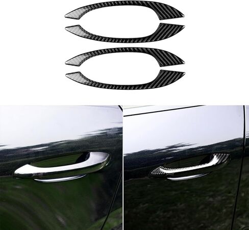 Real Premium Carbon Fiber Car Center Console Gear Shifter Electronic Handbrake Panel Cover Trim Soft Sticker Set Compatible with Porsche Macan 2014-2021 Auto Interior Accessories Black in Saudi Arabia