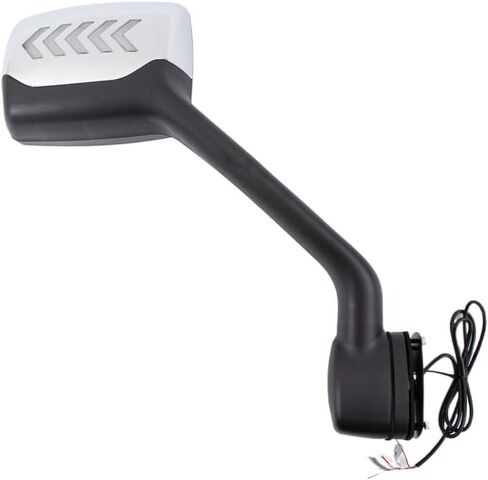 مناسب لشاحنة Kenworth T680 2013-2019 مجموعة مرآة غطاء محرك السيارة من الكروم مع ضوء LED خمسة أسهم للسائق وجانب الركاب زوج واحد in Kuwait