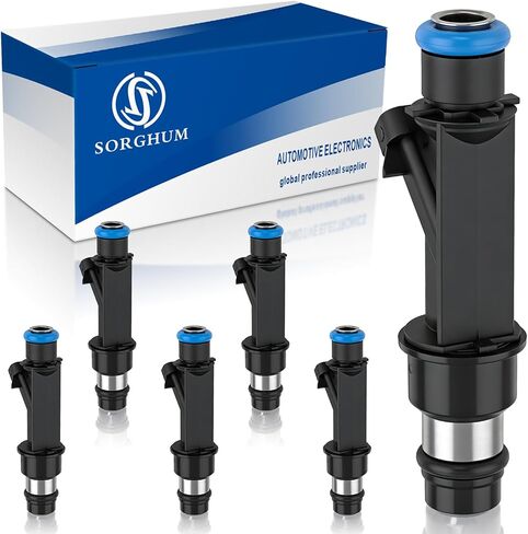 Sorghum Fuel Injectors Set of 6 Compatible with Chevrolet Camaro 2000-2002 Impala Monte Carlo 2000-2005 Buick LeSabre Park Avenue 2001-2005 Regal 2001-2004 Pontiac Replace# FJ313 12586551 17113611 in Kuwait