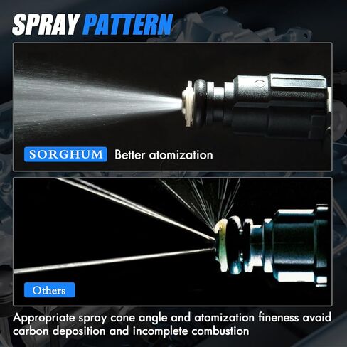 Sorghum Fuel Injectors Set of 6 Compatible with Chevrolet Camaro 2000-2002 Impala Monte Carlo 2000-2005 Buick LeSabre Park Avenue 2001-2005 Regal 2001-2004 Pontiac Replace# FJ313 12586551 17113611 in Kuwait