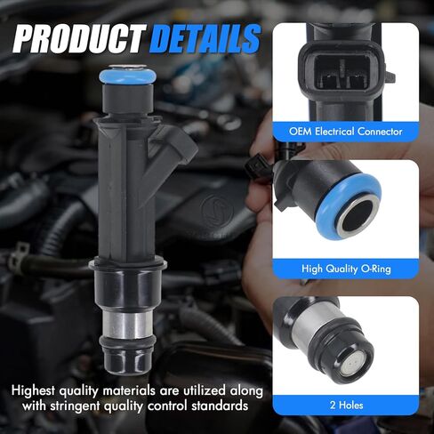 Sorghum Fuel Injectors Set of 6 Compatible with Chevrolet Camaro 2000-2002 Impala Monte Carlo 2000-2005 Buick LeSabre Park Avenue 2001-2005 Regal 2001-2004 Pontiac Replace# FJ313 12586551 17113611 in Kuwait