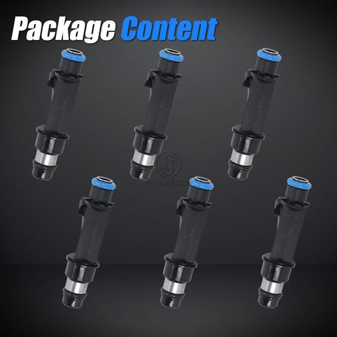 Sorghum Fuel Injectors Set of 6 Compatible with Chevrolet Camaro 2000-2002 Impala Monte Carlo 2000-2005 Buick LeSabre Park Avenue 2001-2005 Regal 2001-2004 Pontiac Replace# FJ313 12586551 17113611 in Kuwait