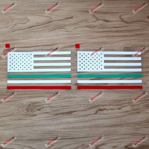 (2) 4'' USA Italy American Italian Flag merged Decal Sticker Car Vinyl no bkgrd sda1 in Saudi Arabia