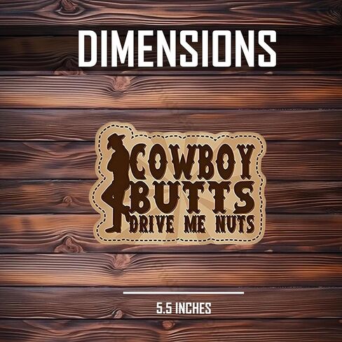 ملصق من الفينيل من WSQ Cowboy Butts Drive Me Nuts - 5.5 بوصة - لسيارة شاحنة الدفع الرباعي، نافذة ممتص الصدمات، جدار الكمبيوتر المحمول، كأس الكمبيوتر اللوحي وأي سطح أملس in Saudi Arabia