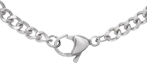 Lucky Brand Mens Jewelry Set with Curb Chain Necklace 22" and Bracelet 8.5", 304 4MM Stainless Steel in Saudi Arabia