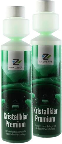 nextzett Kristall Klar Windshield Washer Fluid Concentrate 1:200 – Makes Over 13 Gallons – High-Performance, Smear-Free, Glare-Free Formula with Water Softeners–8.5 fl oz (No Freeze Protection),2 Pack in Kuwait