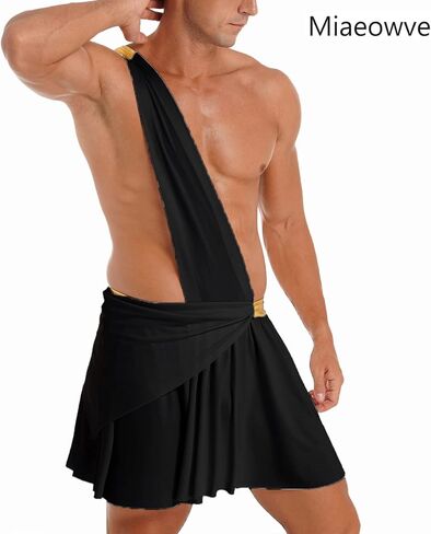Men's Toga Gladiator Wrestling Kilt Suspender Skirt Pleated Miniskirt Clubwear in Saudi Arabia
