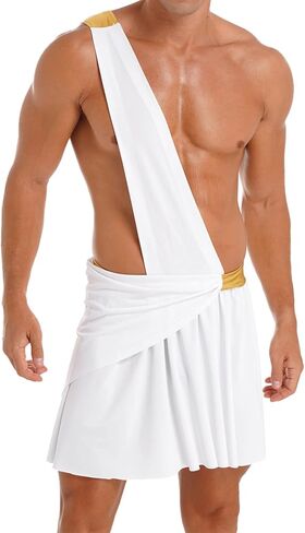 Men's Toga Gladiator Wrestling Kilt Suspender Skirt Pleated Miniskirt Clubwear in Saudi Arabia