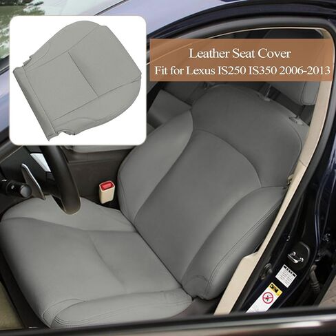 Driver Side Bottom Perforated Microfiber Leather Seat Cover Gray Compatible with Lexus IS250 IS350 2006 2007 2008 2009 2010 2011 2012 2013 in Saudi Arabia