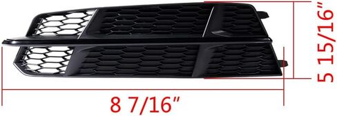 Astra Depot يسار يمين أمامي سفلي لتدفق الهواء مصبغة أسود لامع Blk Trim متوافق مع 2015-2018 Audi A6 C7 S-Line 4G0807682AN 4G0807681AN in Saudi Arabia