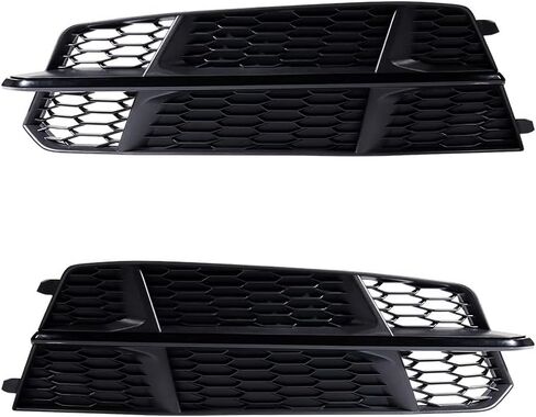 Astra Depot يسار يمين أمامي سفلي لتدفق الهواء مصبغة أسود لامع Blk Trim متوافق مع 2015-2018 Audi A6 C7 S-Line 4G0807682AN 4G0807681AN in Saudi Arabia
